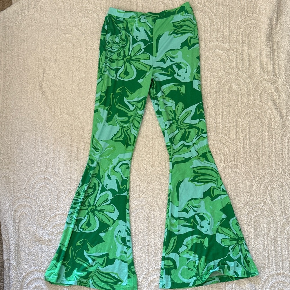 Free People Green Bell Bottoms